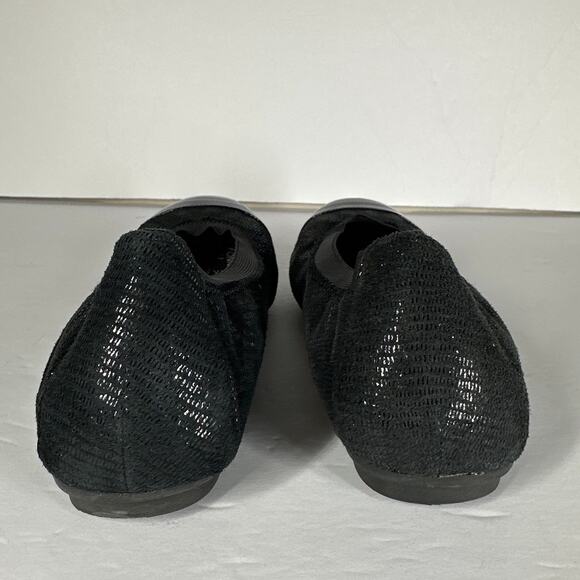 Vionic Allora Ballet Flats Slip On Patent Cap Toe Black 5 Orthaheel Balletcore - Picture 5 of 8